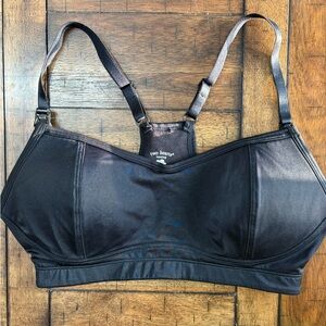 Women Two Hearts Maternity Black Nursing Bra